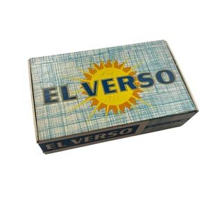 Vintage 1960s EL VERSO Bouquet Sun Ripened .10$ Dark Yellow Blue Empty Cigar Box